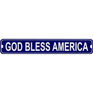    God Bless America Novelty Metal Street Sign