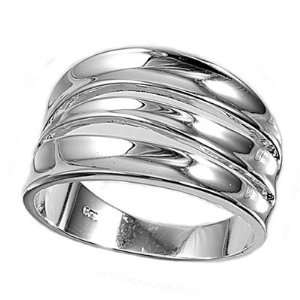  Sterling Silver Ring   Rhodiu Coated   5mm Band Width and 