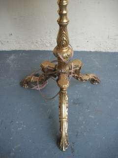 Great old French bronze & marble floor lamp # 06874  