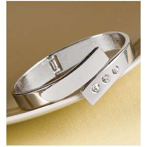  Silver Hinged Bracelet 