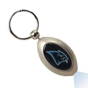  Carolina Panthers Silver Football Flashlight Keychain 