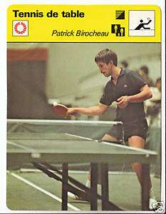 PATRICK BIROCHEAU Table Tennis FRANCE SPORTSCASTER CARD  