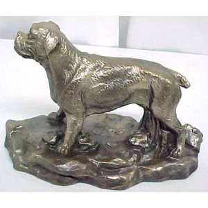 Bronze Finish Rottweiler Dog Statue Rotty Figure
