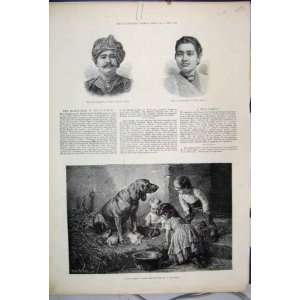  1887 Maharajah Kuch Behar India Maharanee Family Print 