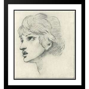 Rossetti, Dante Gabriel 28x32 Framed and Double Matted Head of a Youth