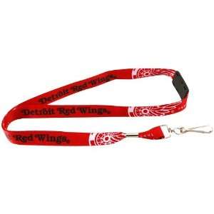  NHL Detroit Red Wings Red Event Lanyard: Sports & Outdoors