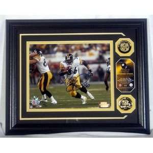  Jerome Bettis Autographed Photomint with 2 Gold Coins 