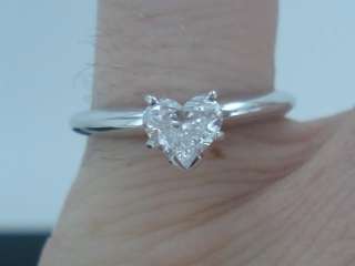 Vs2 GIA Cert .53 ct Heart Diamond 1/2 carat 14k White Gold 