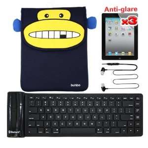   Black Bluetooth Silicone Roll Up Keyboard for New Ipad IPad3 By Skque