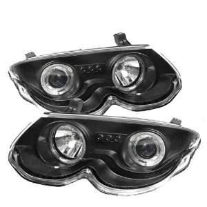   Auto Chrysler 300M Black Halogen LED Projector Headlight: Automotive
