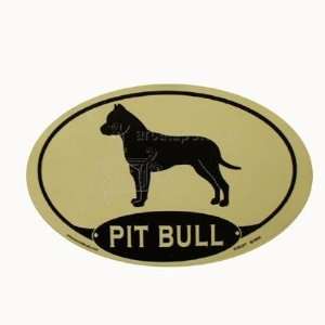    Euro Style Oval Dog Decal Pit Bull  Pet Supplies