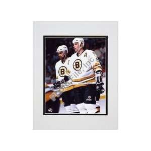  Cam Neely and Ray Bourque Double Matted 8 X 10 