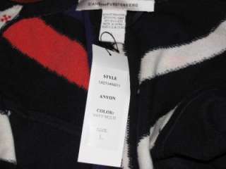 NWT Diane Von Furstenberg Anyon Cardigan Sweater Top Large  