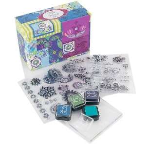  Brenda Pinnick Londonberry Park Stamp and Ink Kit with 