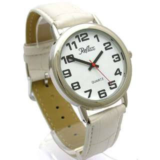 Reflex Jumbo Large easy to read Watch white strap Ultra Clear Dial sil 