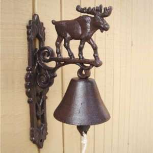   Bell Rustic Brown Cast Iron Lodge Cabin Dinner Bell 