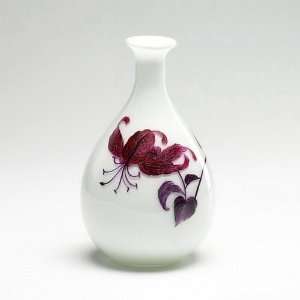  Cyan Design 02911 White and Purple 12 Medium Lily Vase 