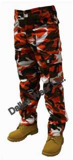 ARMY CARGO CAMO COMBAT TROUSERS FATIGUES PUNK GOTH EMO  