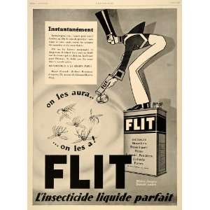  1929 Ad Flit Insecticide Bug Killer Spray Pest French 