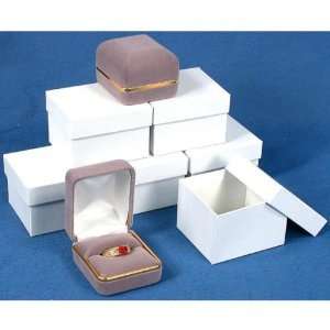  6 Ring Boxes Gray Velvet Jewelry Case Display Gift Box 