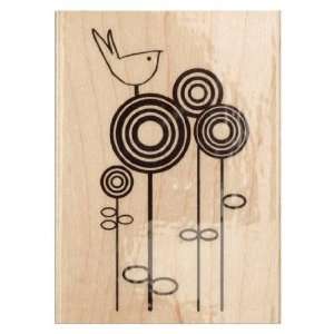  Hampton Art Wood Mounted Rubber Stamp Funky Garden By The 