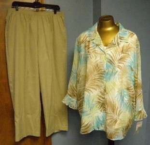 NWT *ALFRED DUNNER* 2 PIECE TOP & PANTS OUTFIT 18W $100  