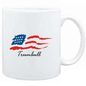  Mug White  Trumbull   US Flag  Usa Cities Sports 