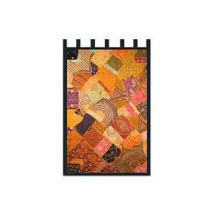  Cotton wall hanging, Fields at Sunset