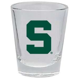  Michigan State Spartans 2 oz Collector Shot Glass Clear 