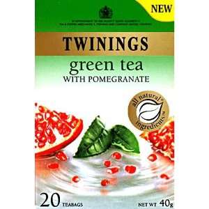 Twinings Green Tea with Pomegranate   20 Bags:  Grocery 
