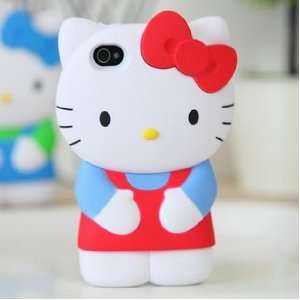  NEW 3D HELLO KITTY IPHONE CASE FOR iPhone 4/4S (RED 