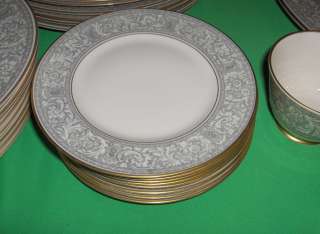   China Renaissance 47 Pc Set Silver Gold Holiday Service For 8  