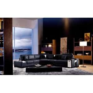  Vig Furniture 2516 Leather Sectional Sofa: Home & Kitchen