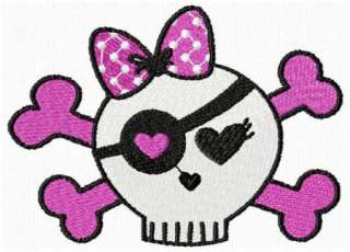 Girls Halloween Skulls Machine Embroidery Designs CD  