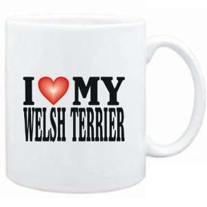  Mug White  I LOVE Welsh Terrier  Dogs