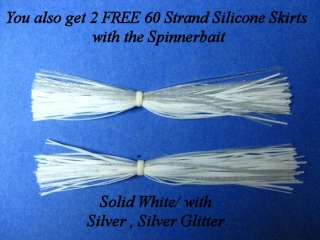 oz Spinner bait Wh/Silve bass lure Pike musky fishing  