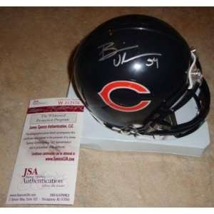 Brian Urlacher Signed Mini Helmet   + JSA COA   Autographed NFL Mini 