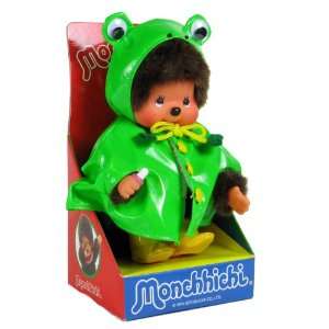   (Bring May Flowers) Monchhichi in Green Raincoat Doll Toys & Games