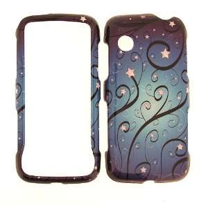  LG PRIME GS390 (AT&T) BLUE STAR SWIRLS COVER CASE Hard 