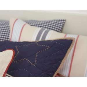  Whistle & Wink Navy Stars Quilted Standard Sham