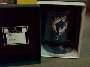 Miami Dolphins Ceramic Mug set w/Coaster  