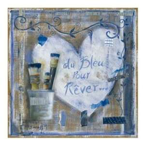   Ur Bleu Pour R?Ver   Poster by Joelle Wolff (12 x 12)