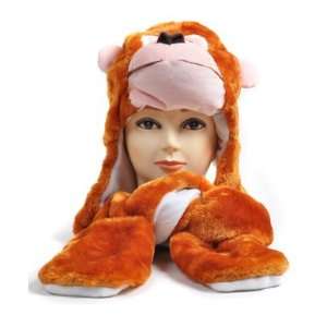  Monkey Animal Hat with Mittens 