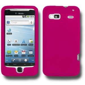  Rubberized Hot Pink Snap Crystal Hard Case For Htc G2 Plastic Soft 