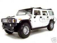 HUMMER H2 WHITE 1:18 SCALE DIECAST MODEL  