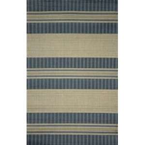  Trans Ocean Tropez Stripe Blue Rug   1 11 x 2 11: Home 