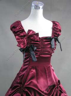 Southern Belle Gothic Satin Ball Gown Prom Dress 270 M  