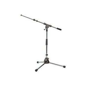  K&M 259 Low Microphone Stand with Boom Arm   Nickel: MP3 