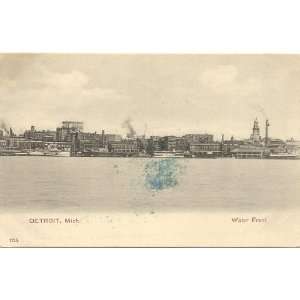  1900 Vintage Postcard Water Front   Detroit Michigan 