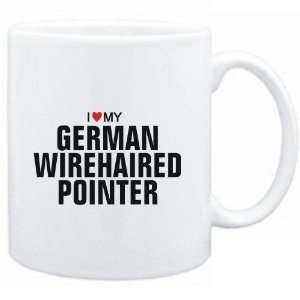 Mug White  I love my German Wirehaired Pointer  Dogs  